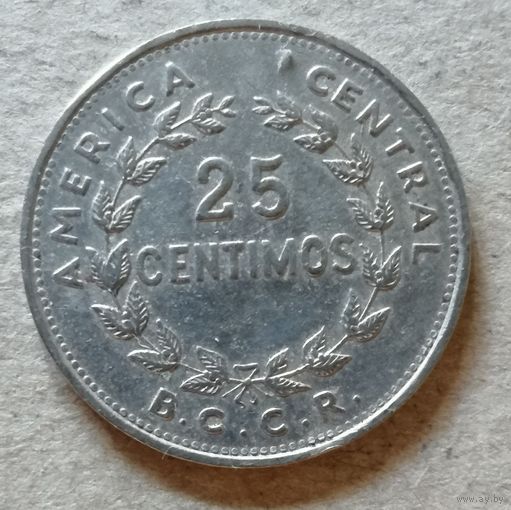 Коста-Рика 25 сантимов 1967 год, KM# 188.1