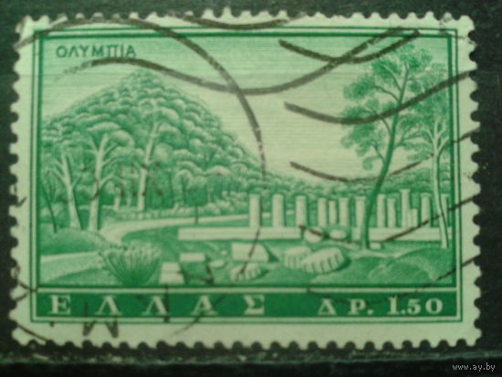 Греция 1961 Олимпия, развалины стадиона