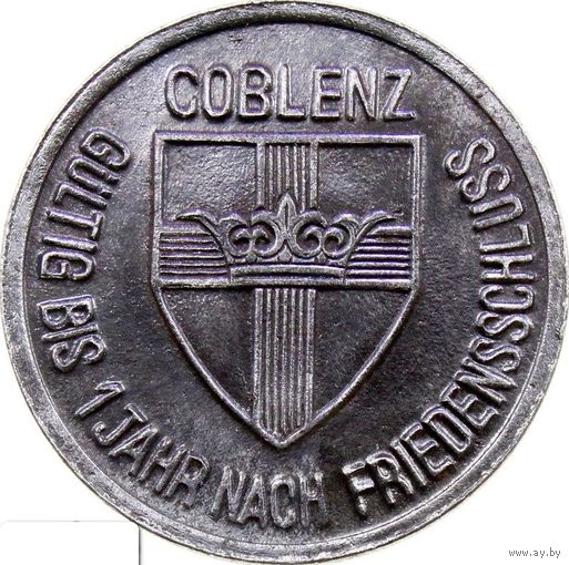 РАСПРОДАЖА!!! - ГЕРМАНИЯ КОБЛЕНЦ 25 пфеннигов 1918 год