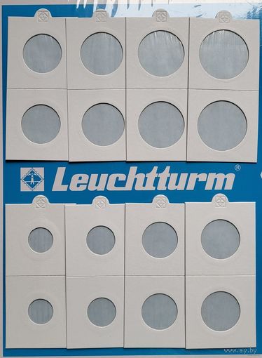 Холдеры Leuchtturm MATRIX 20 мм! Самоклеящиеся холдеры для монет Leuchtturm 20 мм (белый)! Германия, Лёйхтурм, Leuchtturm! ВОЗМОЖЕН ОБМЕН!