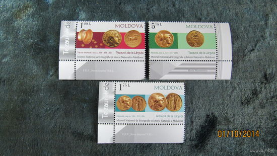 Марки Молдовы 2018г. Золотые античные монеты