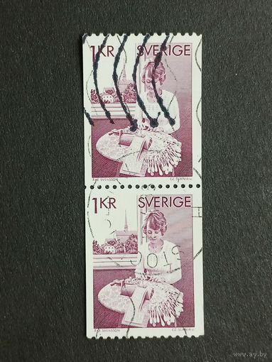 Швеция 1976. Кружевница. Сцепка