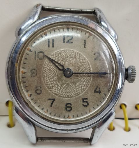 Часы "Урал" в редком латунном корпусе!
