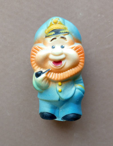 Морской капитан с курительной трубкой (морячок, морской волк, рыжая борода, курильщик)