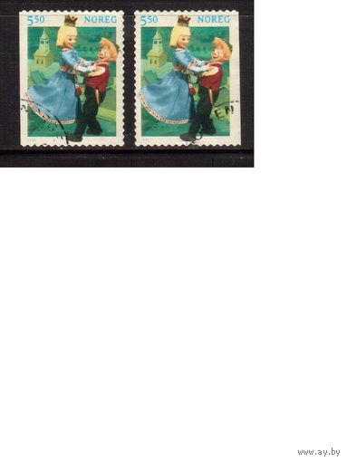 Норвегия-2002 (Мих.1432) , гаш., Сказки, 2 зубцовки