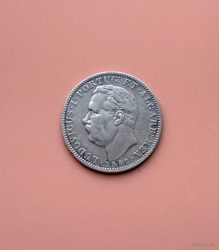 Португальская Индия. 1 рупия 1882 г. Серебро 0.917. Нечастое состояние для этой монеты