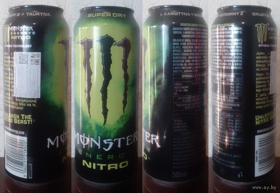 MONSTER .. NITRO MФNSTER Super Dry 2024.03.01(24мес) 500mle AG Ирландия-РП (язычок черный (Bec114
