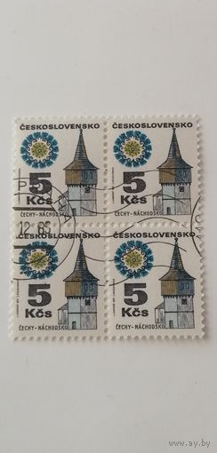 Чехословакия 1972. Старые здания. Квартблок