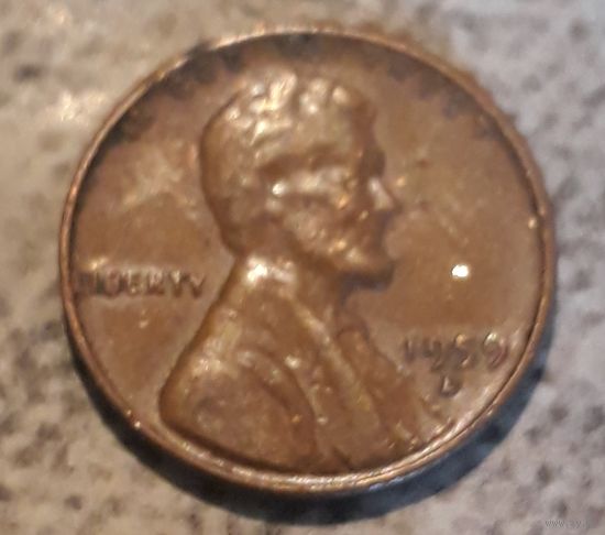 1 цент 1959 США МД Денвер ХF