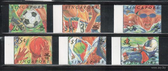 Сингапур-1992,(Мих.652-657)  **  Спорт, ОИ-1992