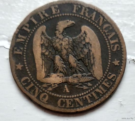 Франция 5 сантимов, 1855 A - Париж 2-6-5