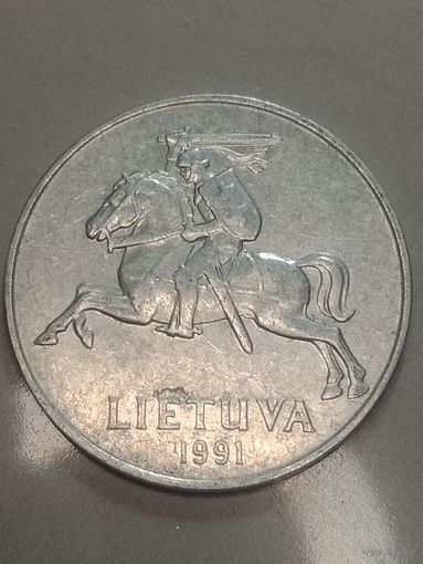 Литва 5 центов  1991 года .