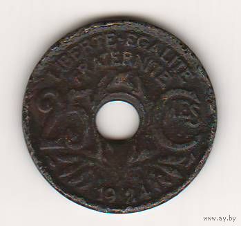 Франция, 25 centime, 1924