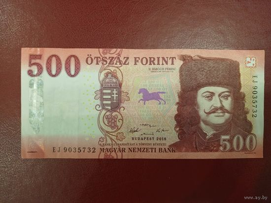 Венгрия. 500 форинтов 2018 года. Торг
