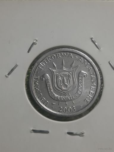 Бурунди 1 франк, 2003 г