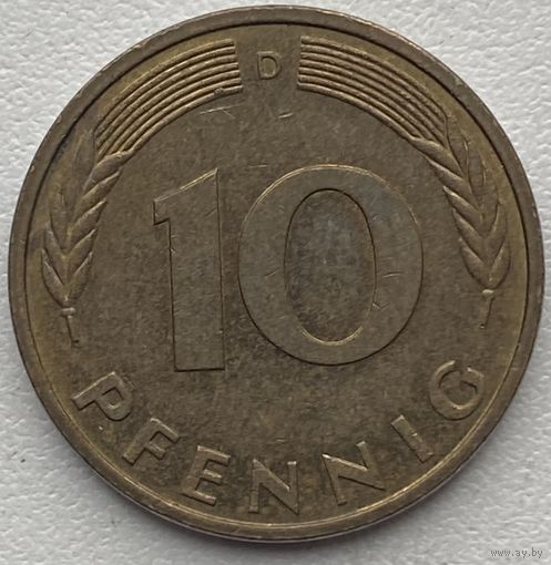 Германия 10 пфеннигов 1994 г. D