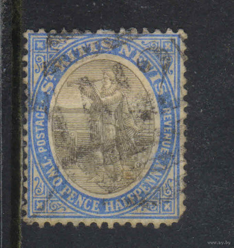 GB Колонии Сент-Киттс Невис 1885 Колумб Стандарт #16
