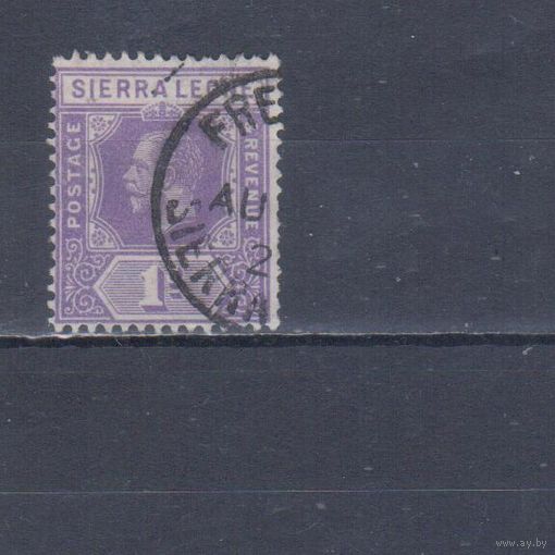[447] Британские колонии. Сьерра Леоне 1921. Георг V. 1d. Гашеная марка.