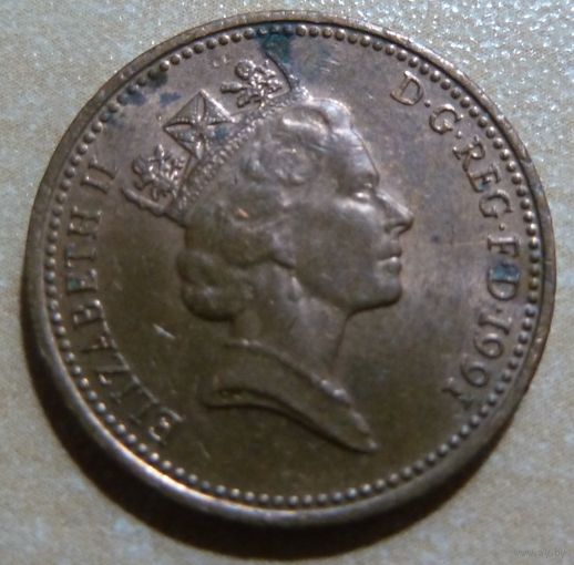 1 пенни 1991 Великобритания