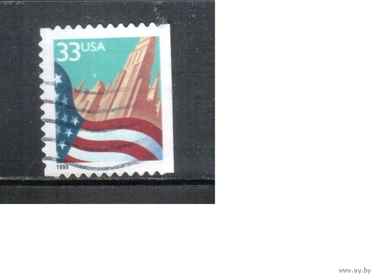 США-1999 (Мих.3091 BD) , гаш., Стандарт, Флаг(одиночка),