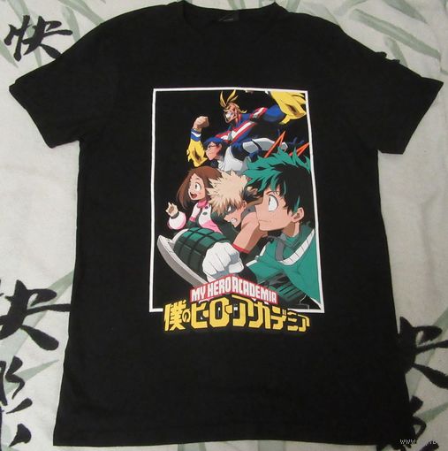 Аниме My Hero Academi Primark Limited Черная Майка Хлопок