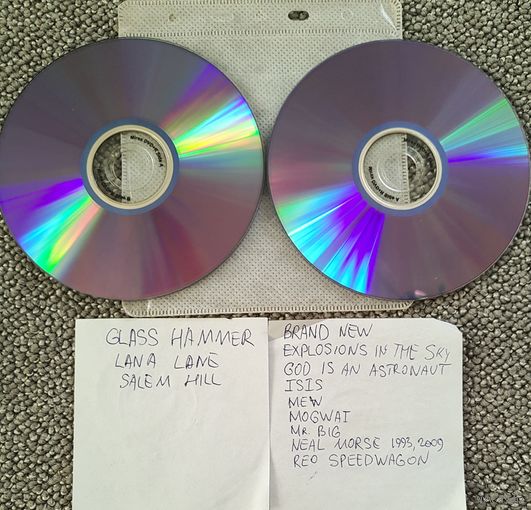 DVD MP3 дискография - GLASS HAMMER, LANA LANE, SALEM HILL, BRAND NEW, EXPLOSIONS IN THE SKY, GOD IS AN ASTRONAUT, ISIS, MEW, MOGWAI, Mr. BIG, Neal MORSE, REO SPEEDWAGON, DELERIUM и др. - 2 DVD-9