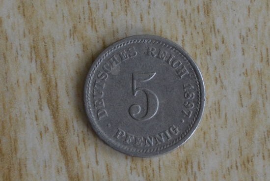 Германия 5 пфеннигов 1897