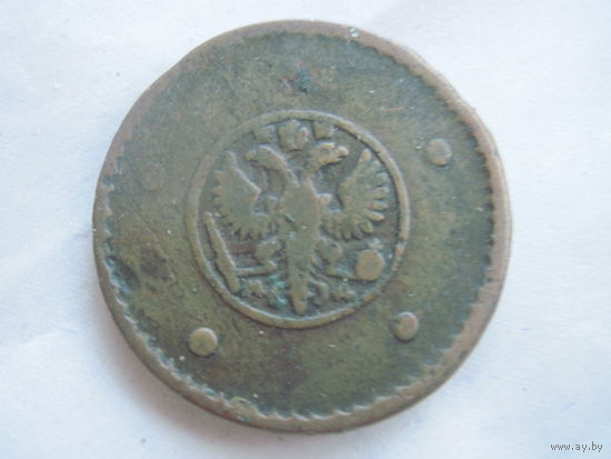 Россия Анна Иоановна  РЕДКИЙ 5-копеечник " крестовик "  1730 г М Д  без М Ц