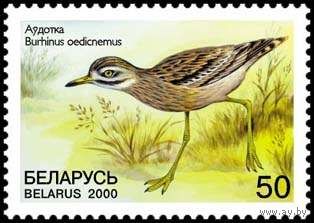 Марки "Птица Авдотка", "Птица Луток", "Птица Белая куропатка", "Птица Малый подорлик"