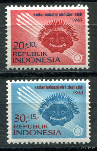 Индонезия - 1965г. - борьба с раком - 2 марки - полная серия, MNH [Mi 488-489]. #4-W2-Z-1-13