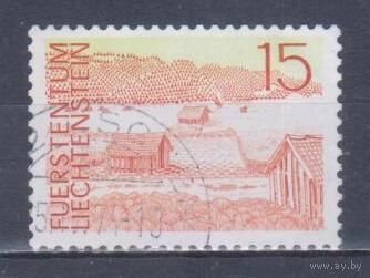 [1206] Лихтенштейн 1972. Ландшафт. Гашеная марка. 2