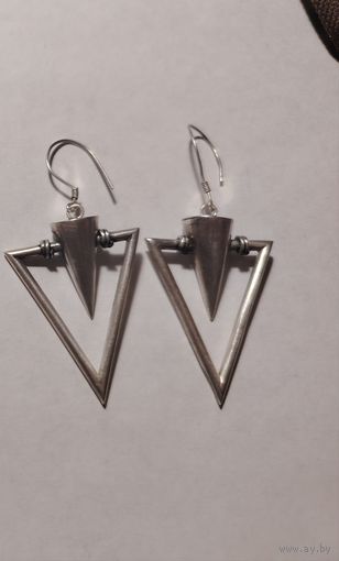 Серебряные серьги Дания