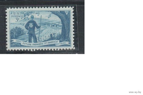 США-1953, (Мих.644),  **   , Фермеры (одиночка)