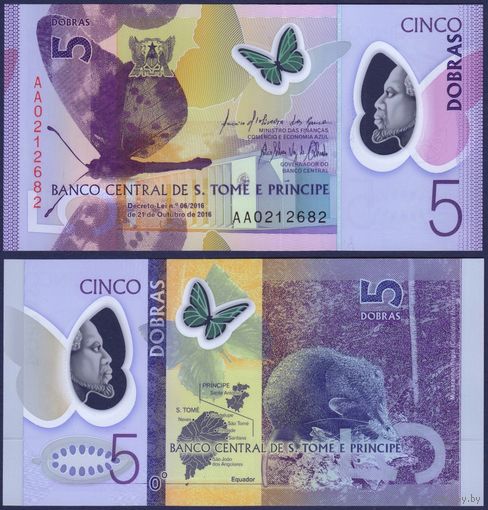 Сан Томе и Принсипи 5 добра образца 2016 года UNC p70