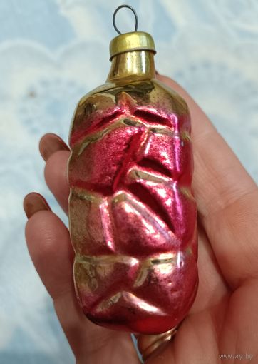 Елочные игрушки, стекло, шишка, редкая форма