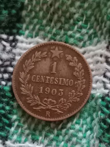 Италия 1 чентезимо 1903