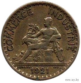 ФРАНЦУЗСКАЯ РЕСПУБЛИКА. Торговая Палата Франции. 1 ФРАНК 1921