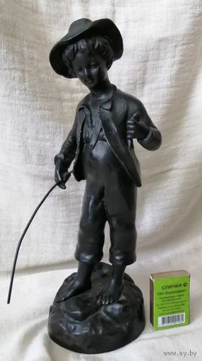 Рыбачёк с уловом, Том Сойер. Чугунное литьё, Куса, СССР .
