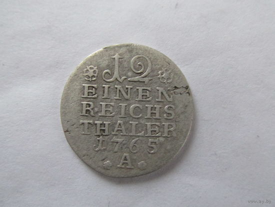 МОНЕТА 1\12 РЕЙХСТАЛЕРА 1765.