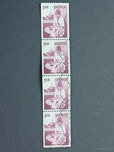 Швеция 1976. Кружевница. Сцепка