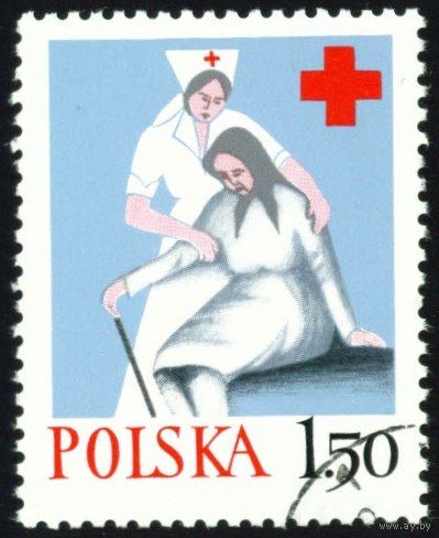 Польское общество Красного Креста Польша 1977 год серия из 1 марки