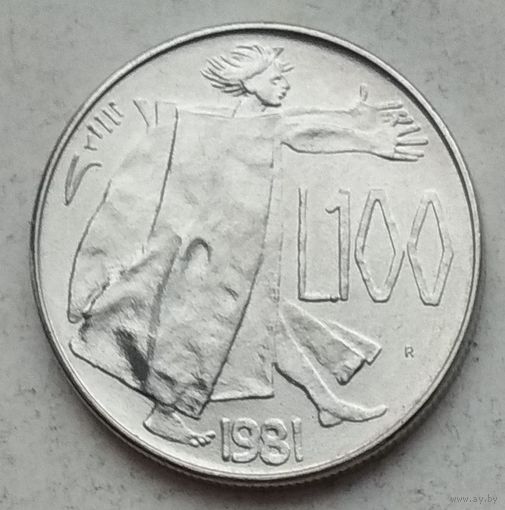 Сан-Марино 100 лир 1981 г. В холдере