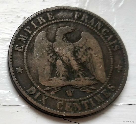Франция 10 сантимов, 1856 W - Лилль 2-4-21