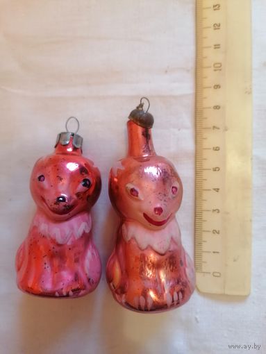 Ёлочные игрушки ЛИСИЧКА СССР одним лотом 0119