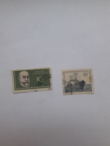 Марки ГДР Лауреаты Нобелевской премии по медицине  1905 Роберт Кох