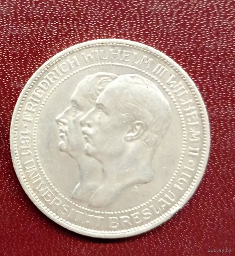 Пруссия 3 марки 1911. Университет Бреслау