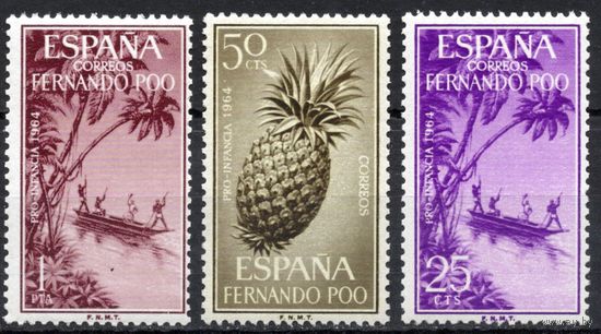 Испанская колония Фернандо По 1964. Флора. 3 марки Mi 219-21