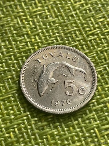 Тувалу 5 центов 1976 г ( KM#3 Елизавета || , Тигровая акула , малый Тираж: 26.000 )
