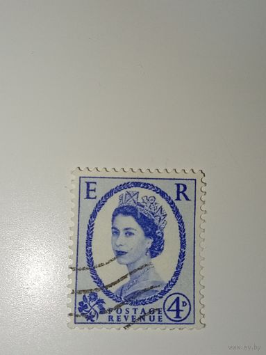 Великобритания 1958 Профиль королевы Елизаветы II.