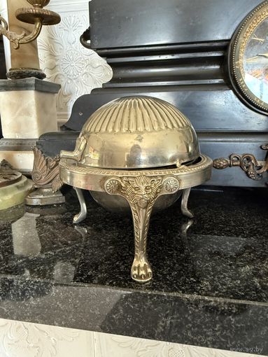 Антикварная икорница масленка Европа